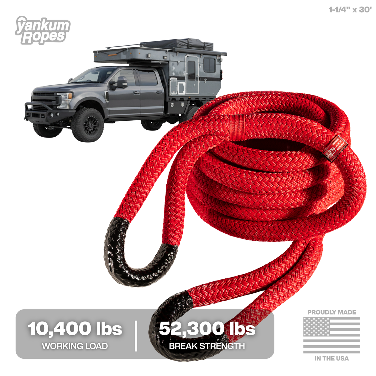 1 1/4" Kinetic Recovery Rope "Mamba"