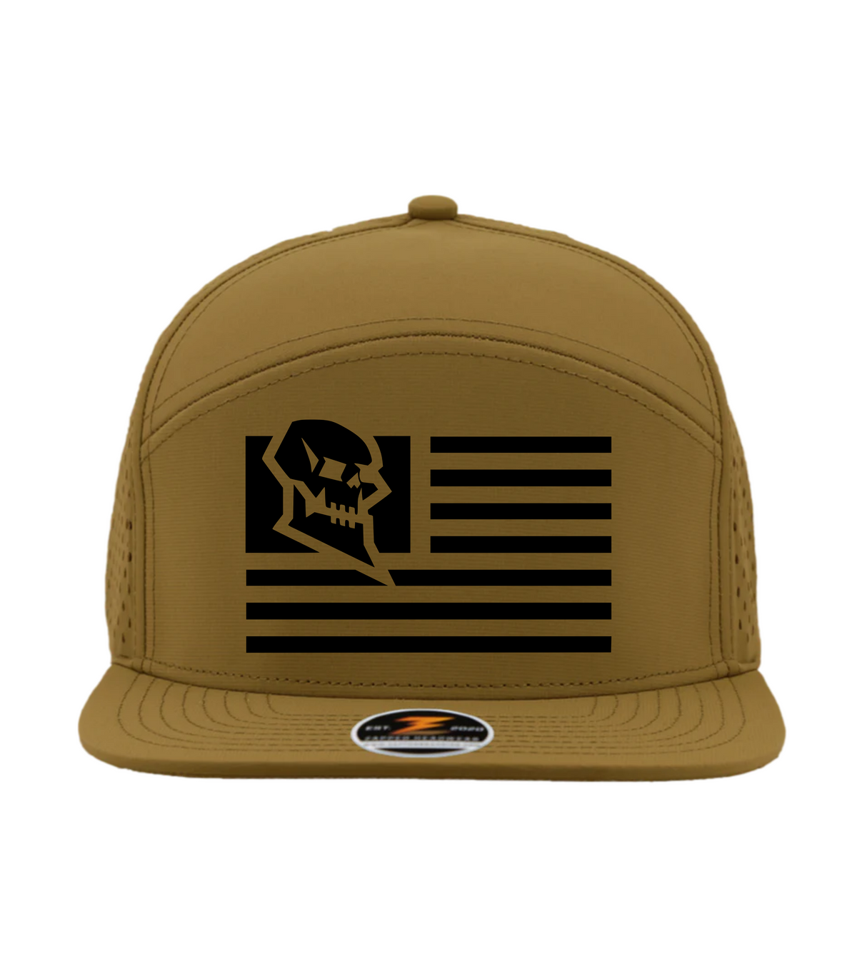BEARD SKULL FLAG | Flat Brim Snapback Hat