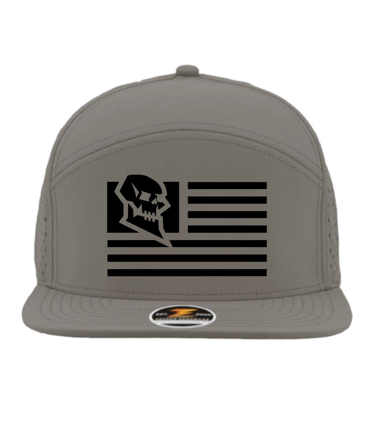 BEARD SKULL FLAG | Flat Brim Snapback Hat