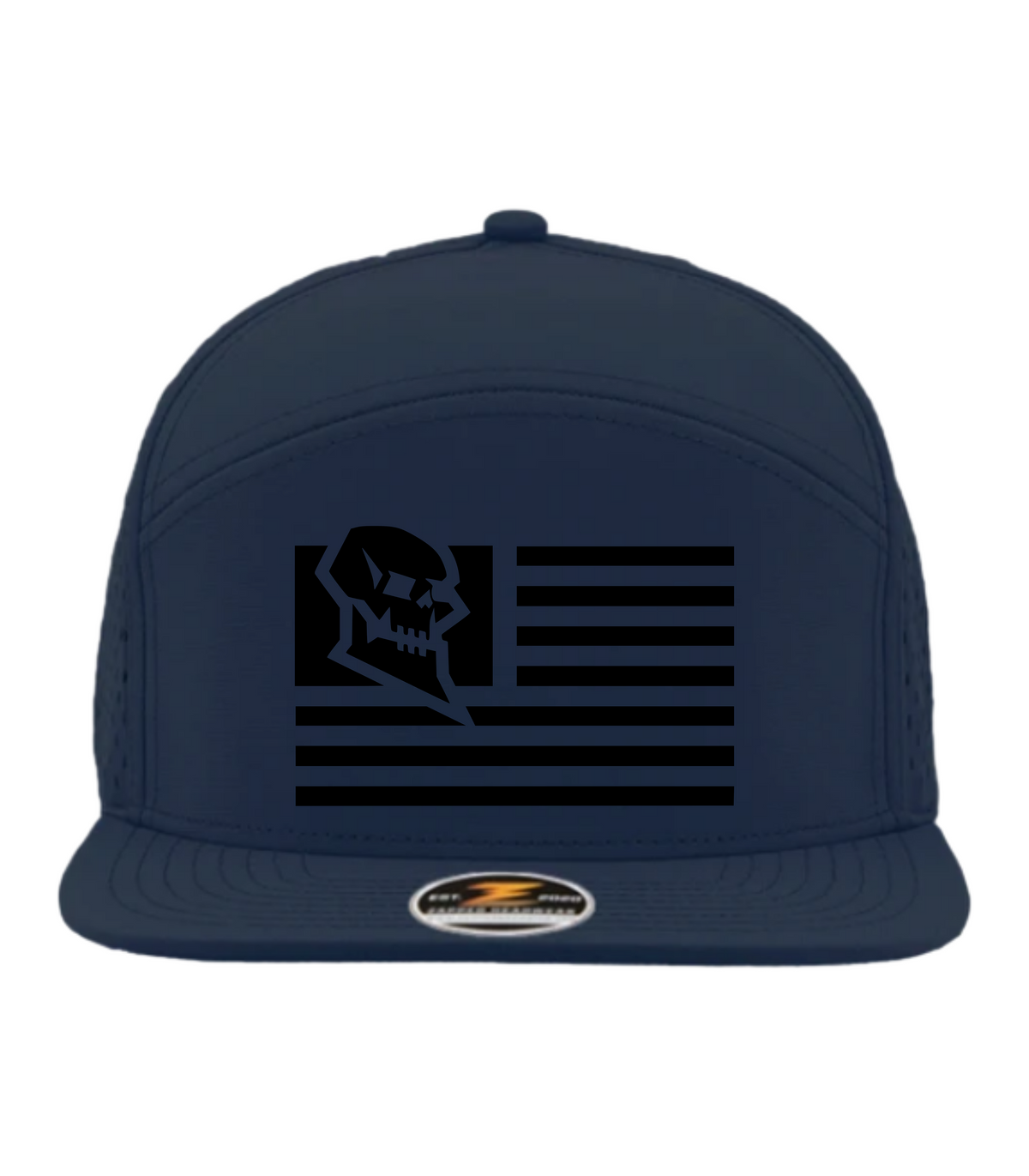 BEARD SKULL FLAG | Flat Brim Snapback Hat