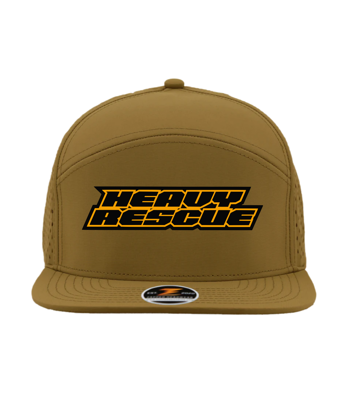 HEAVY RESCUE | 6-Panel Flat Brim Snapback Hat