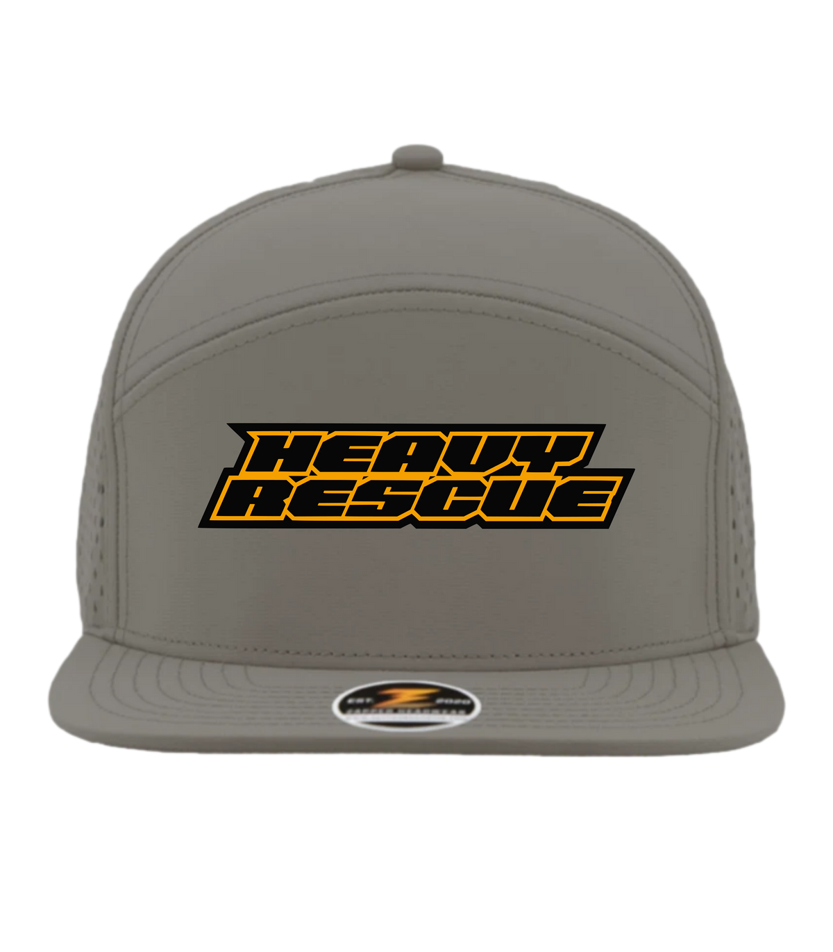 HEAVY RESCUE | 6-Panel Flat Brim Snapback Hat