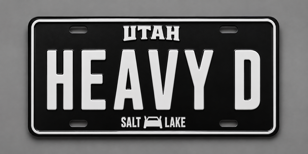Heavy D & the Boys Stamped License Plate