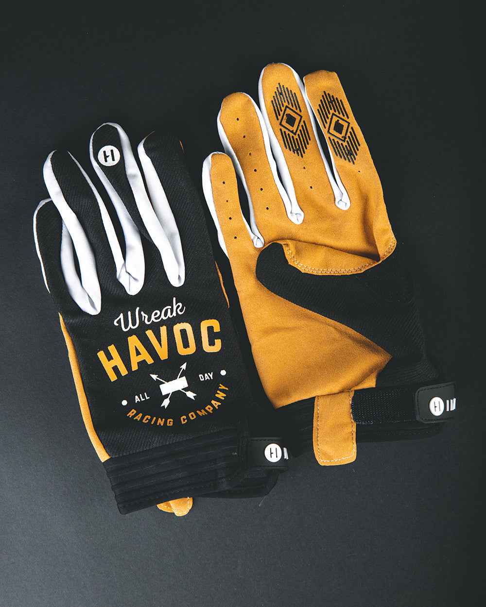 Tan and Black Gloves