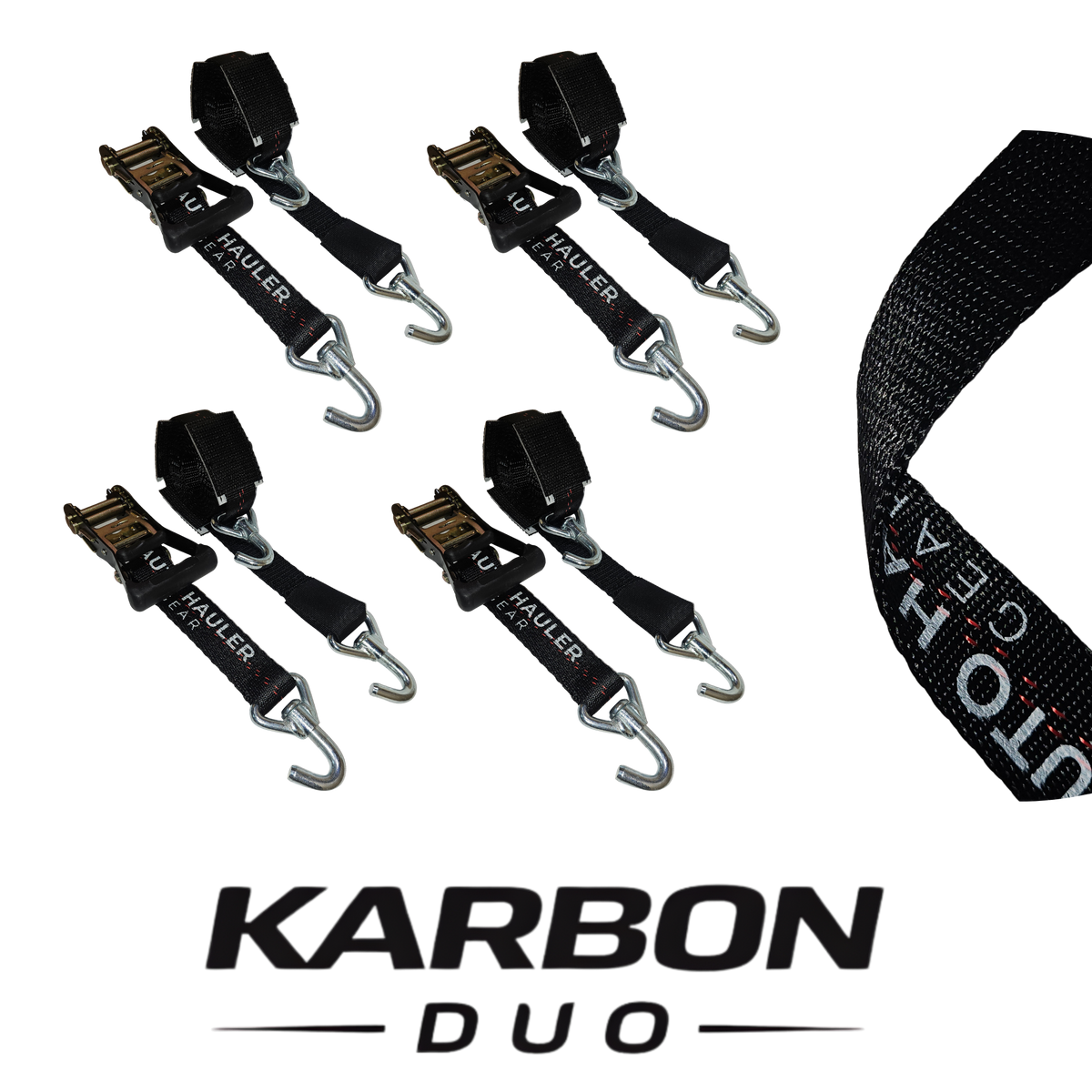 KARBON DUO 4PK 10ft Ratchet Wheel Strap