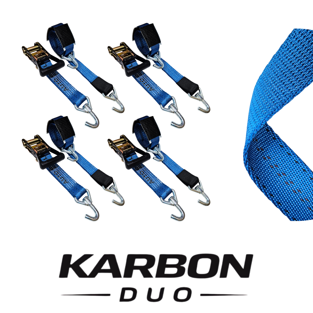 KARBON DUO 4PK 10ft Ratchet Wheel Strap