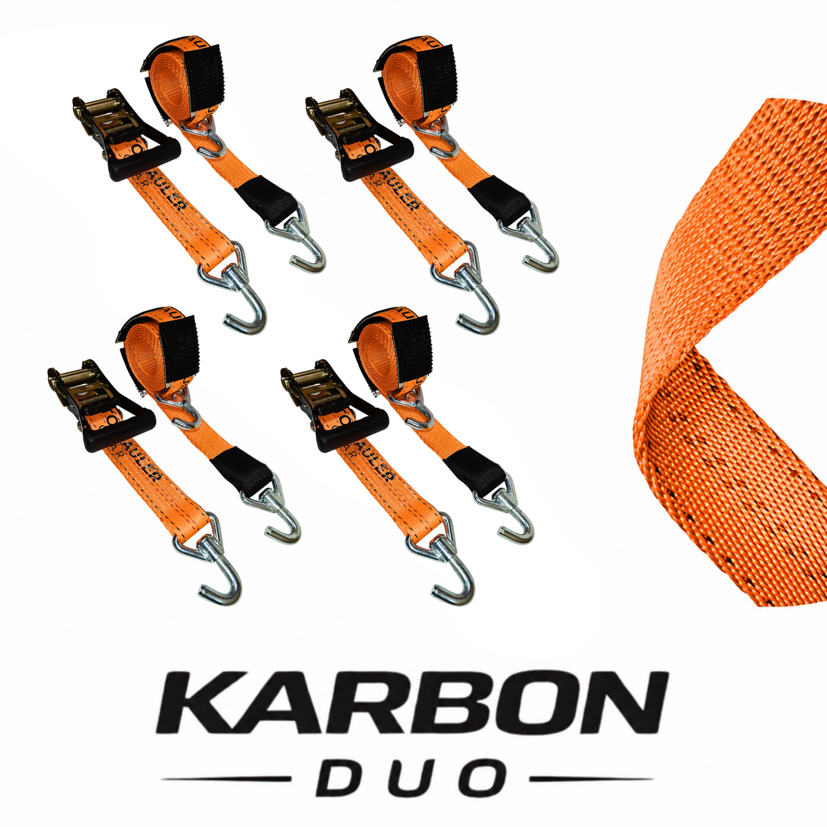 KARBON DUO 4PK 10ft Ratchet Wheel Strap
