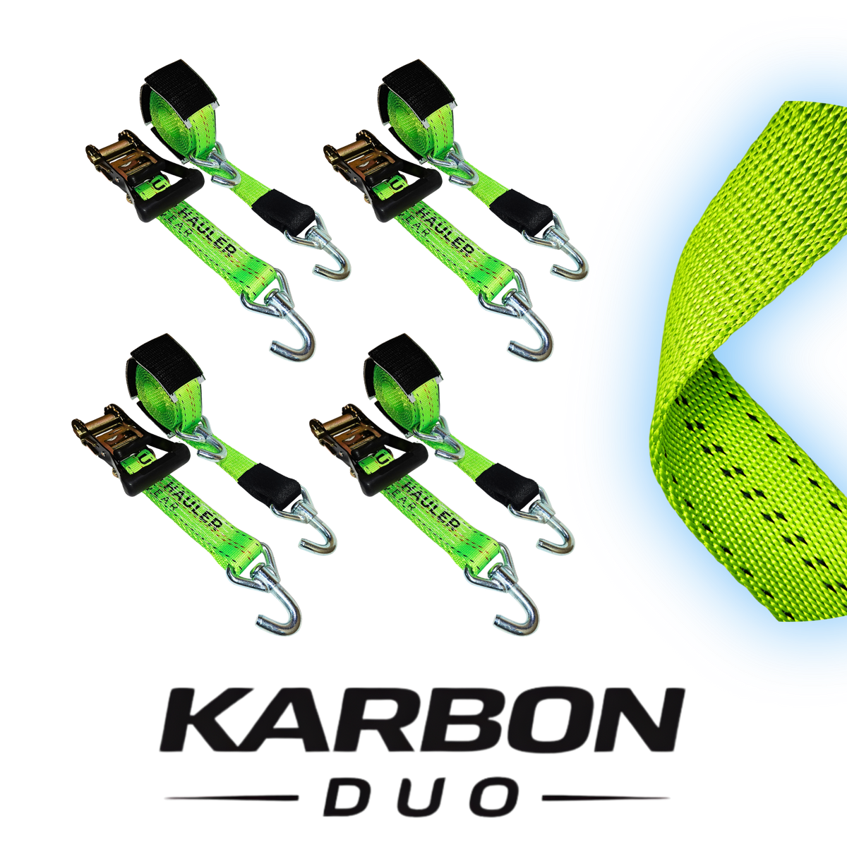 KARBON DUO 4PK 10ft Ratchet Wheel Strap