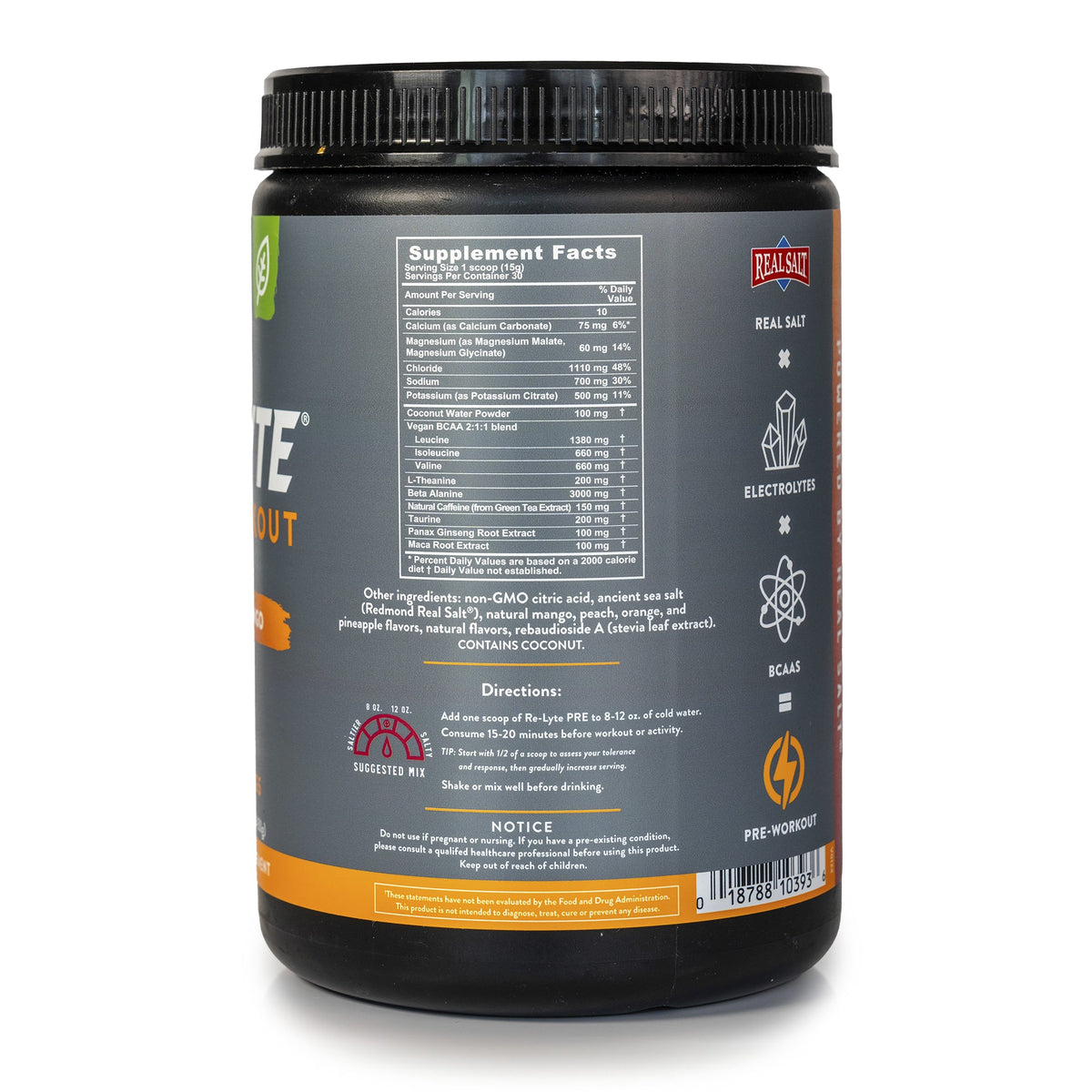 Re-Lyte Pre-Workout Electrolyte Powder 30 Servings