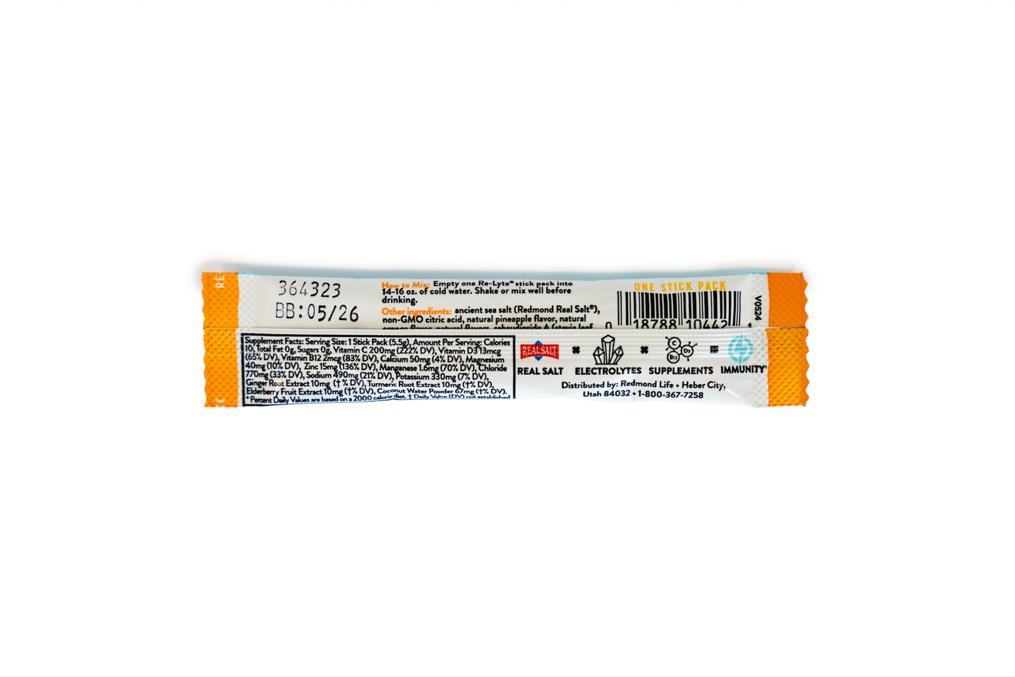 Immunity Electrolyte Powder Sample Stick Pack