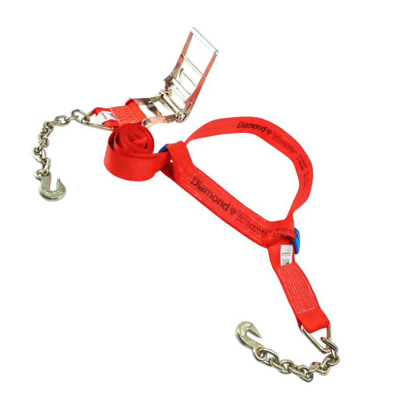 Heavy Equipment Wheel Tie Down - 4" 5,400 lbs Diamond Weave