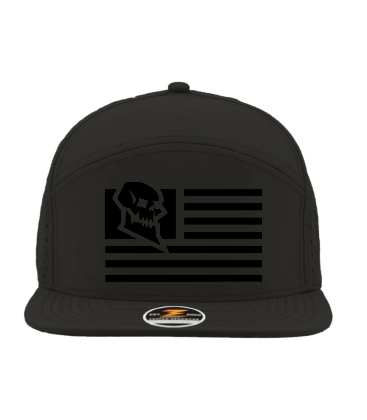 BEARD SKULL FLAG | Flat Brim Snapback Hat