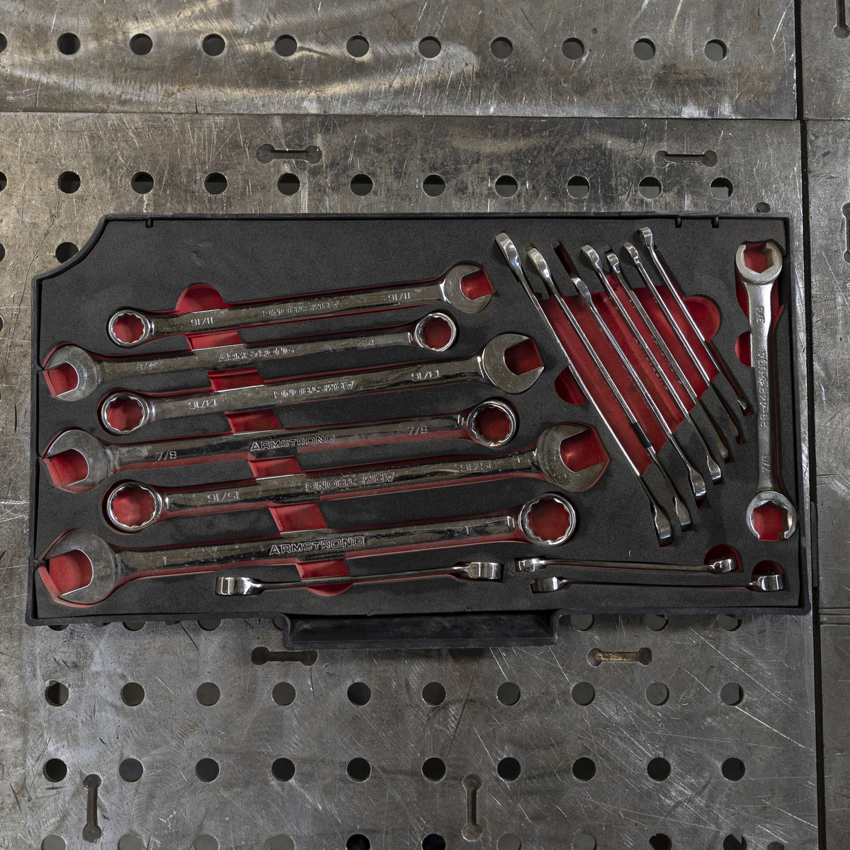Tool tray with wrenches